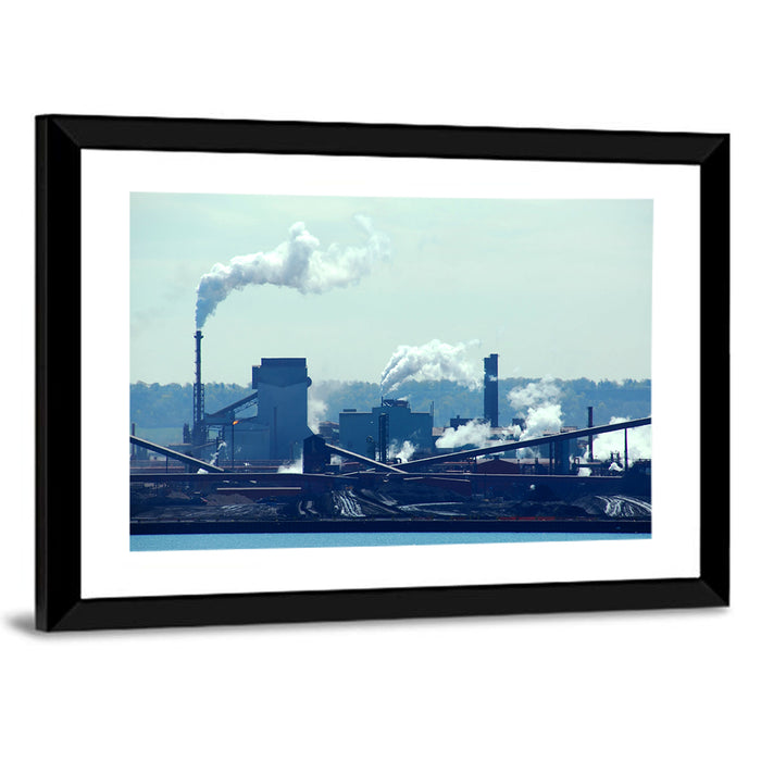 Industrial Pollution Concept Wall Art as a framed print