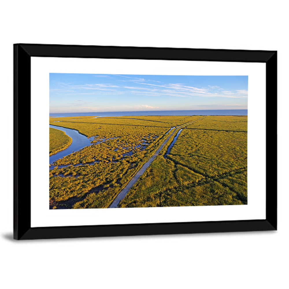 Delaware Bay Marshland Aerial Wall Art