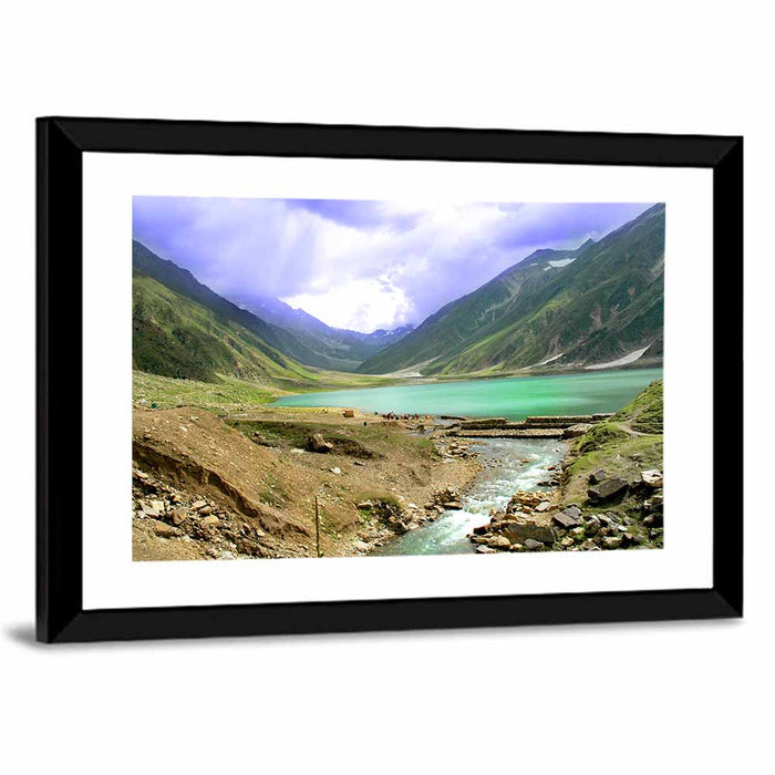 Saif-ul-maluk Lake View Wall Art as a framed print