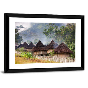 Papua Mountain Village Wall Art