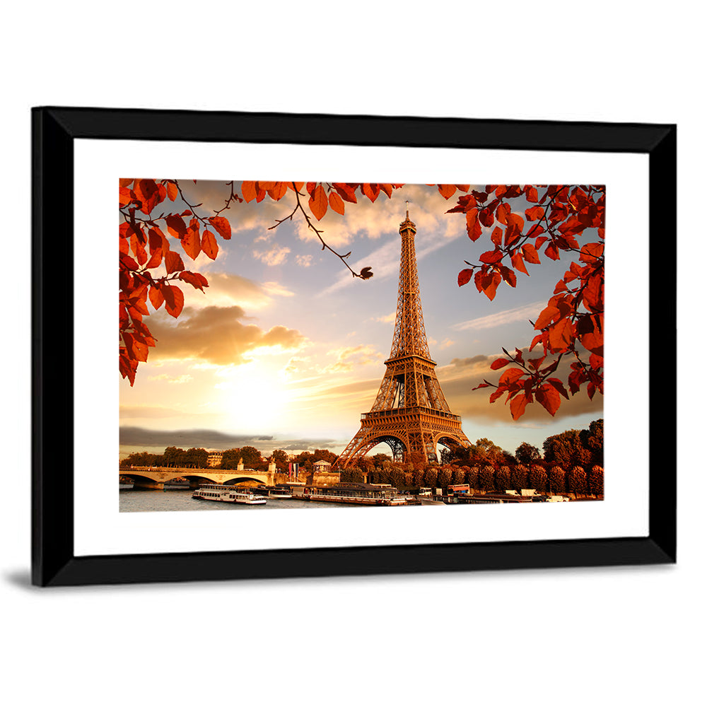 Eiffel Tower at Golden Hour Wall Art