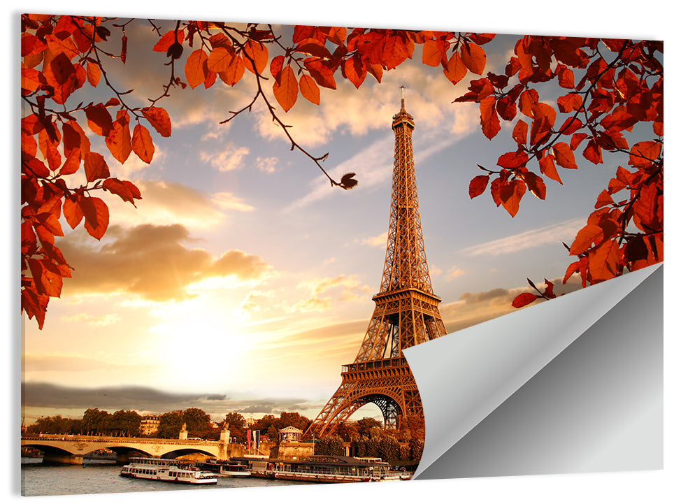 Eiffel Tower at Golden Hour Wall Art
