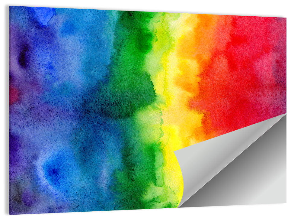Watercolor Rainbow Gradient Wall Art