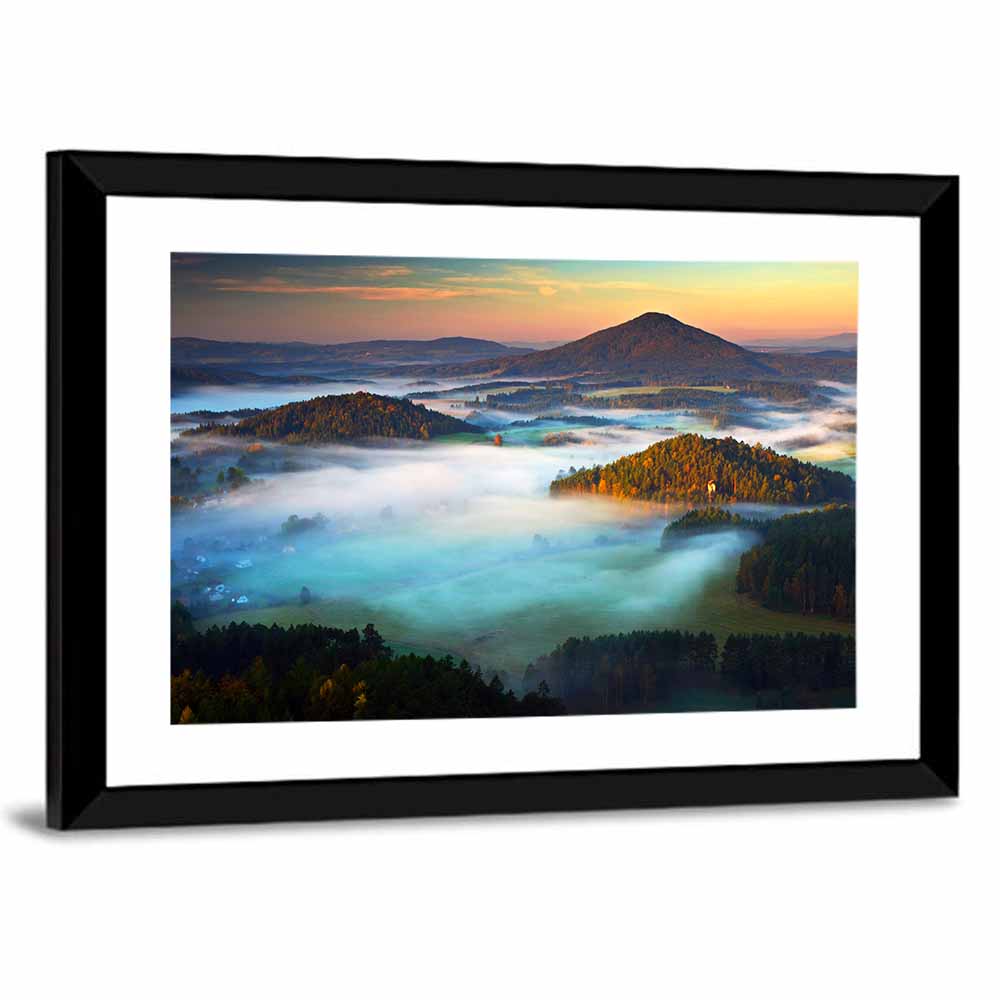 Czech Foggy Hills Wall Art