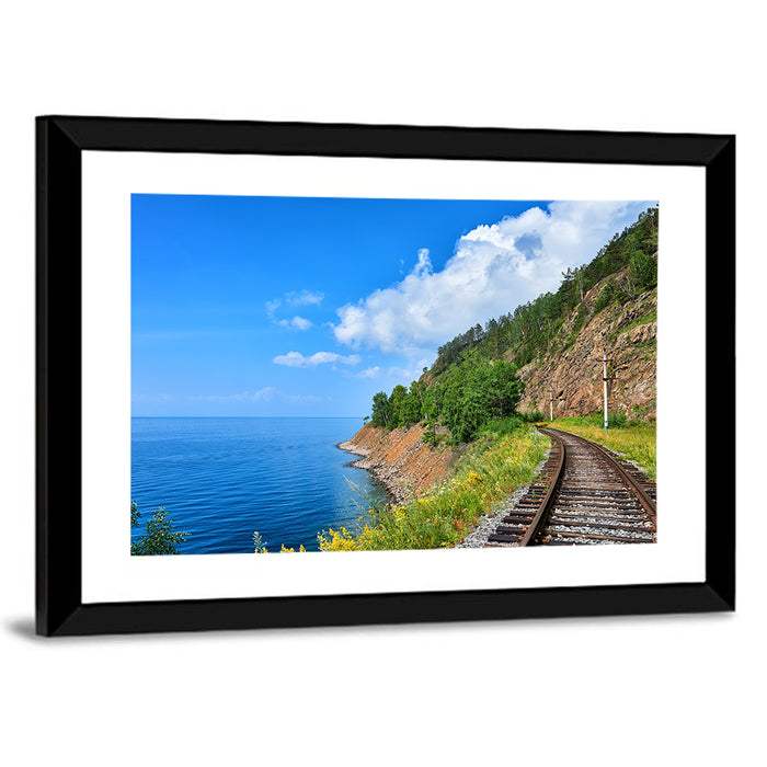 Circum Baikal Track by Lake Wall Art as a framed print