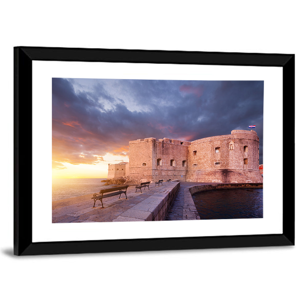 Fort Bokar at Sunset, Dubrovnik Wall Art