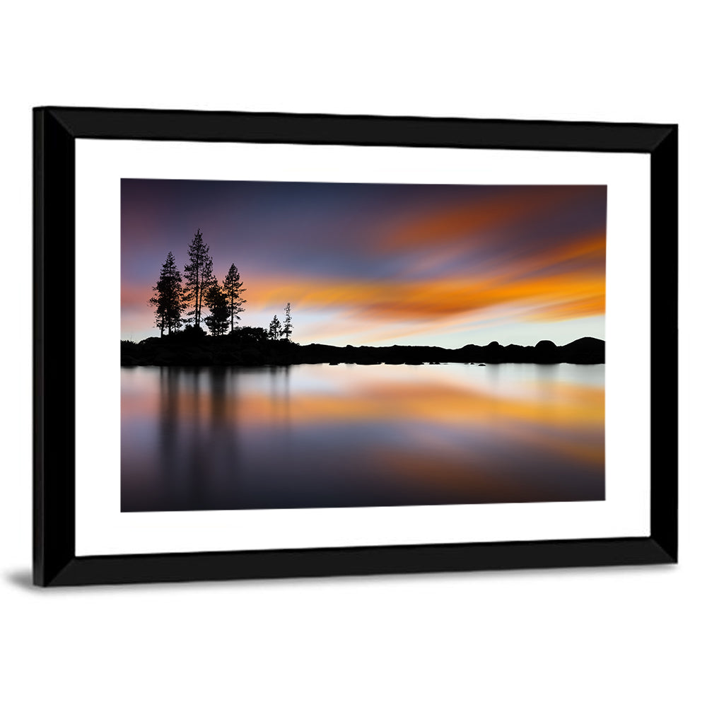 Lake Tahoe Golden Hour Reflection Wall Art