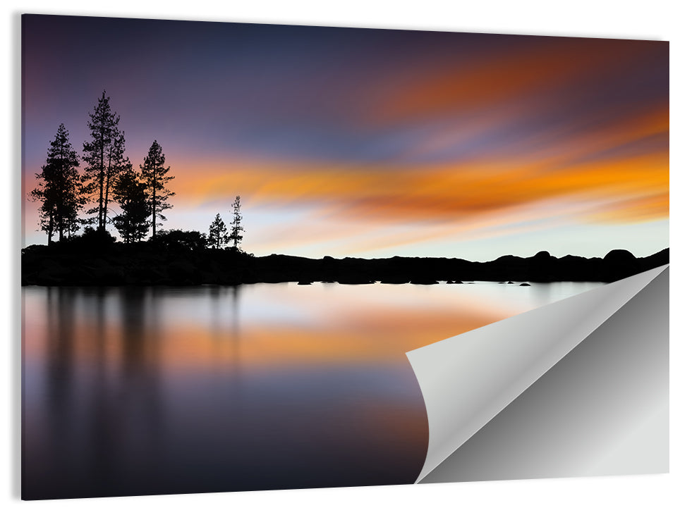 Lake Tahoe Golden Hour Reflection Wall Art