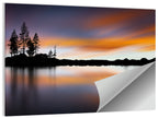 Lake Tahoe Golden Hour Reflection Wall Art