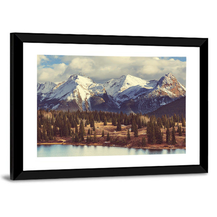 Snow-capped Colorado Rockies Wall Art as a framed print
