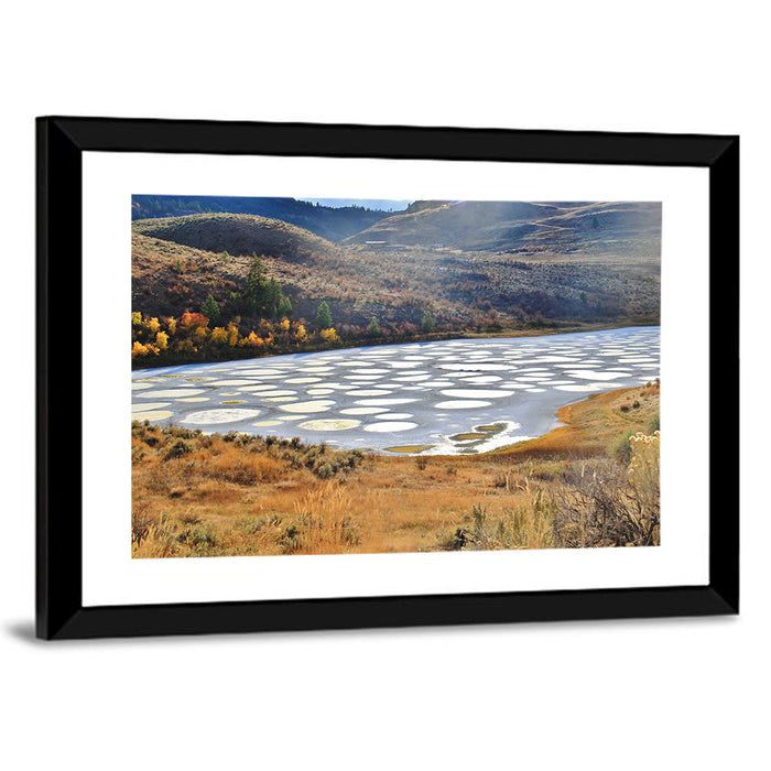 Spotted Lake Osoyoos Wall Art as a framed print