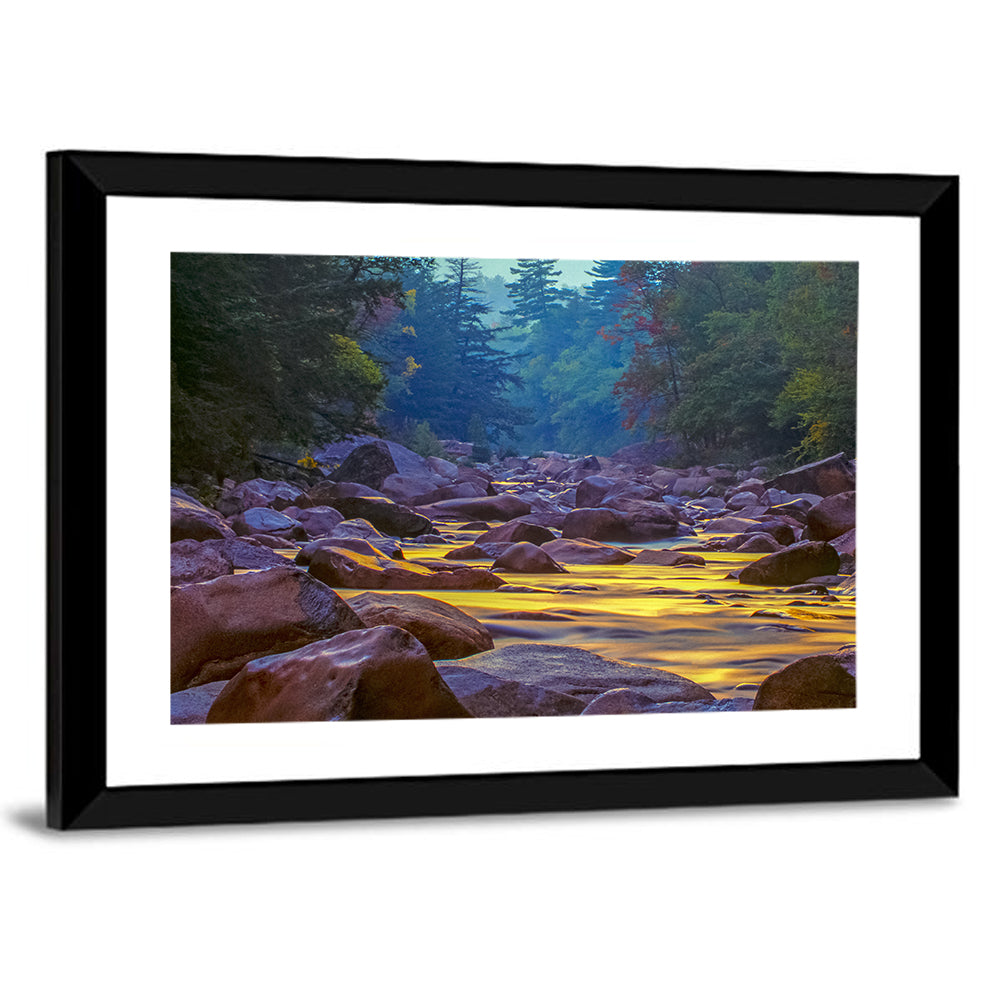 Swift River at Golden Hour, New Hampshire Wall Art