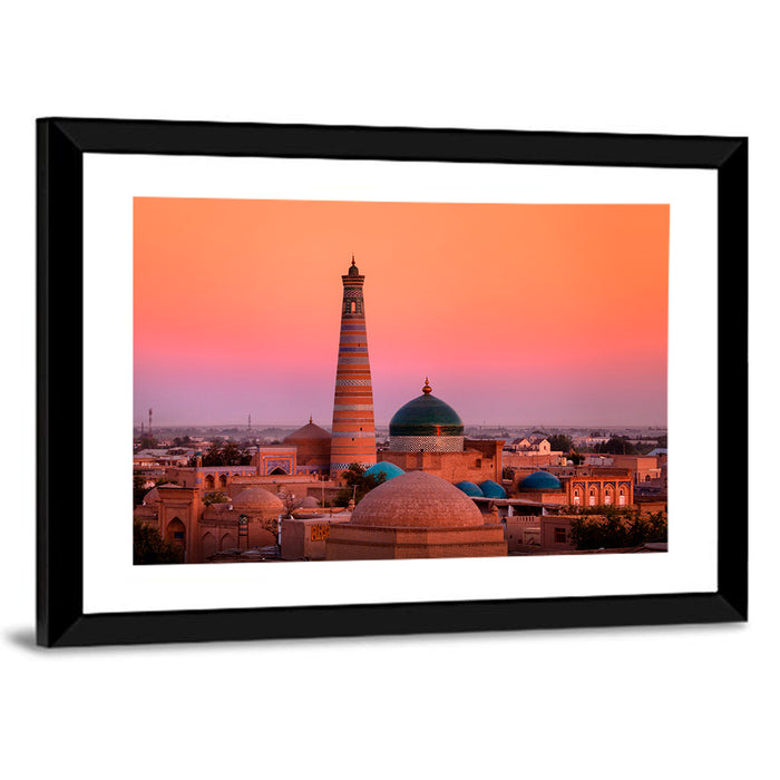 Islam Khoja Minaret, Khiva Wall Art as a framed print
