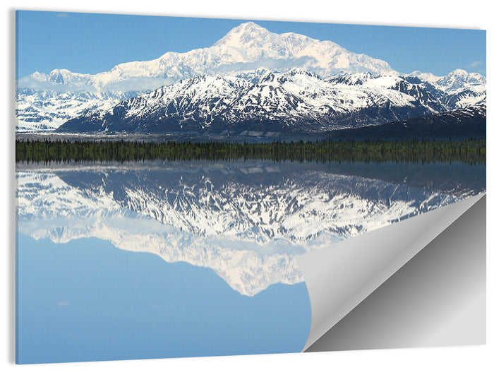 Denali Peak Reflection Wall Art as a poster print