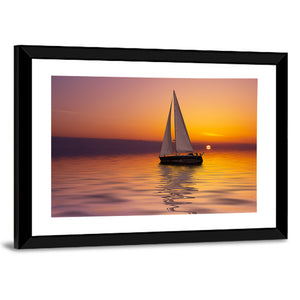 Sailboat Sunset Wall Art