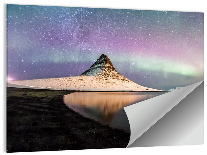 Kirkjufell Under the Milky Way Wall Art as a poster print