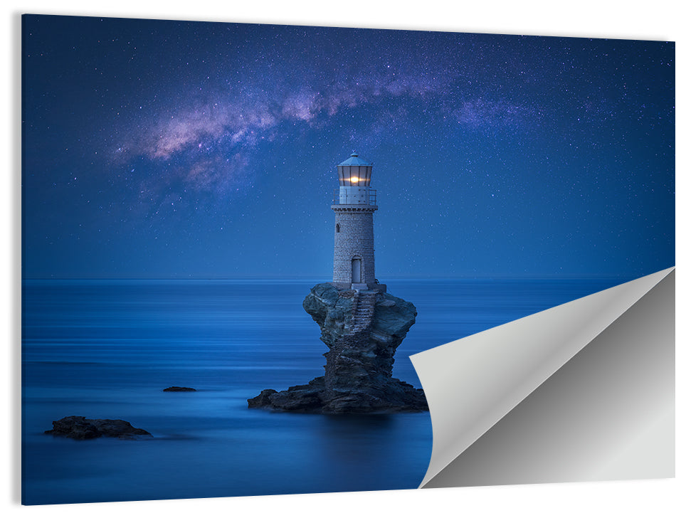 Tourlitis Lighthouse Nightscape Wall Art