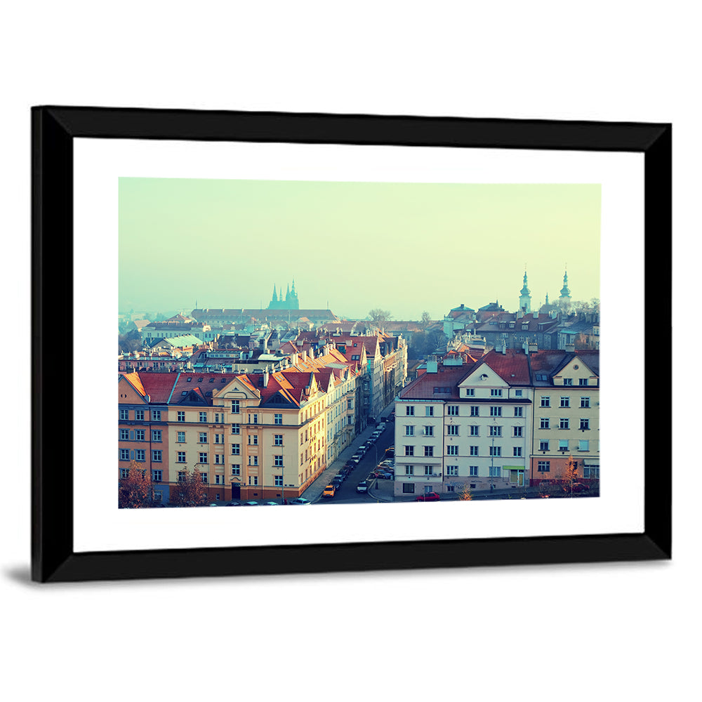 Prague Rooftops with St. Vitus Cathedral Wall Art