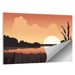 Summer Lake Sunset Wall Art