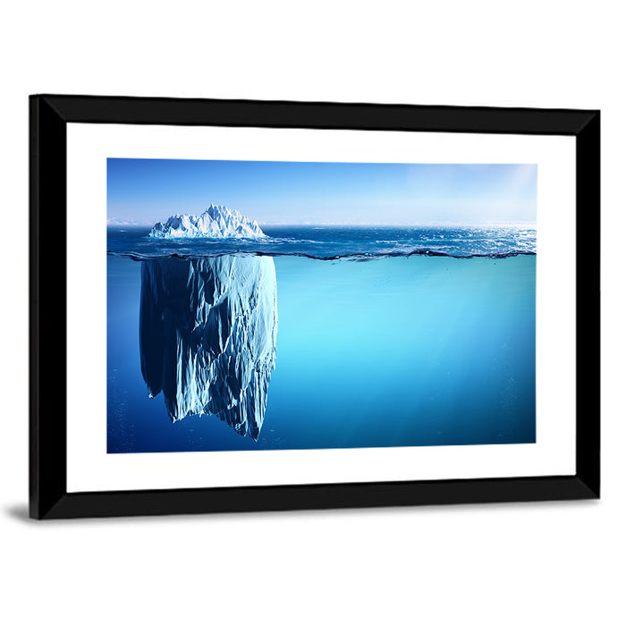 Floating Iceberg Wall Art as a framed print