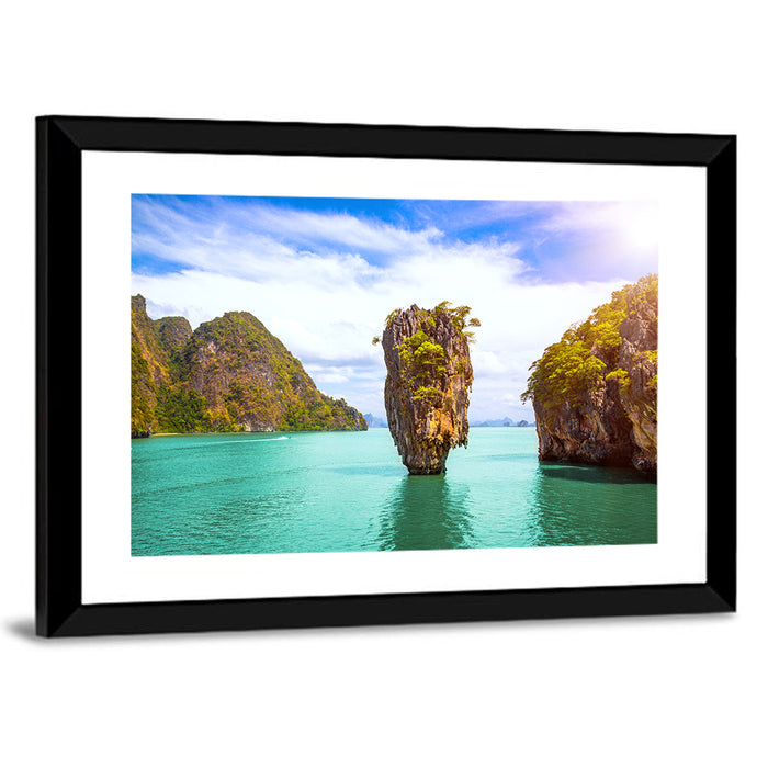 Khao Phing Kan, Phang Nga Bay Wall Art as a framed print