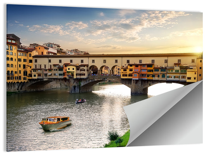 Ponte Vecchio at Golden Hour Wall Art as a poster print