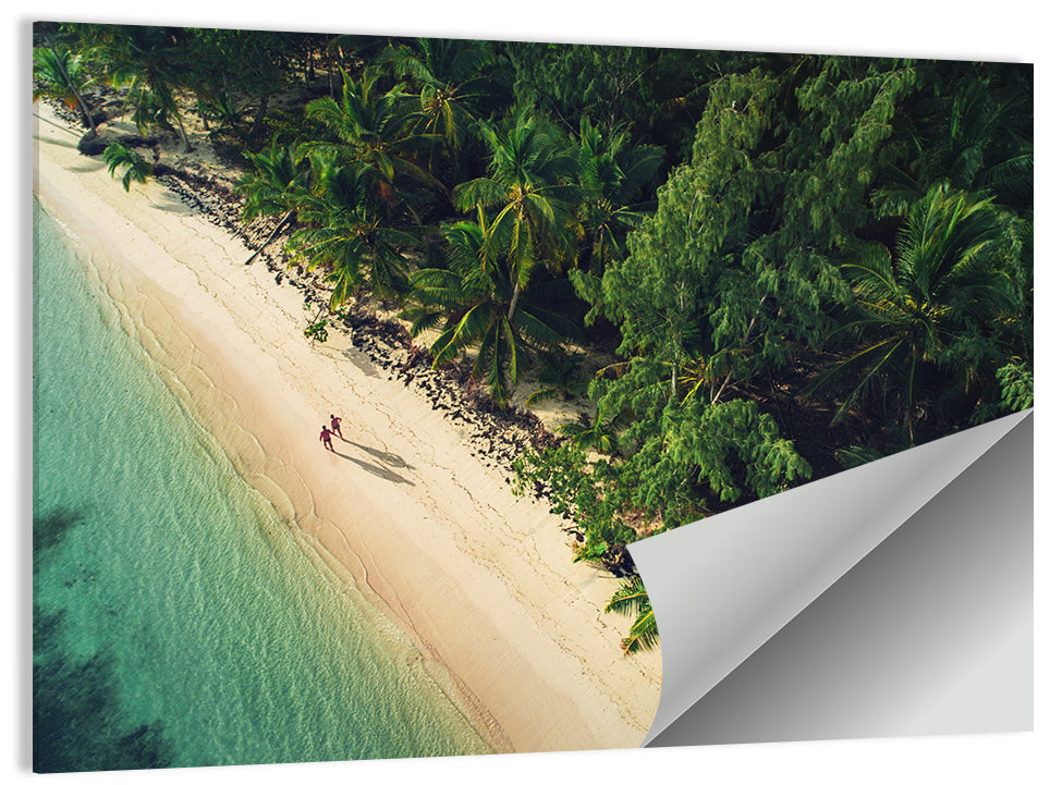 Dominica Beach Aerial, Late Afternoon Wall Art