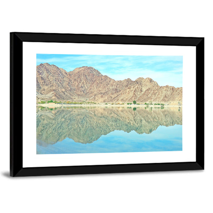 Lake Cahuilla Reflection Wall Art as a framed print