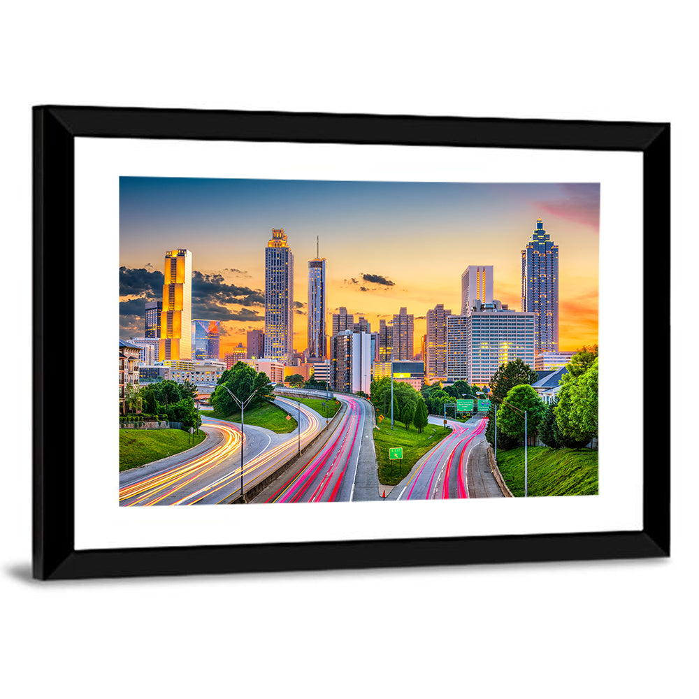 Atlanta Skyline at Dusk Wall Art