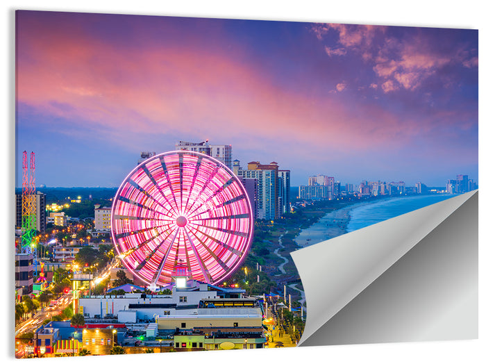 Myrtle Beach Skywheel at Twilight Wall Art as a poster print