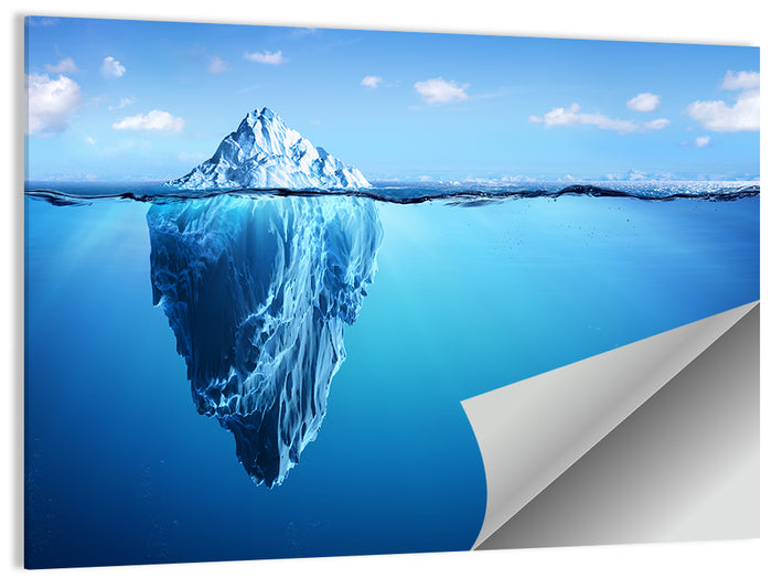 Split-level Iceberg Wall Art as a poster print