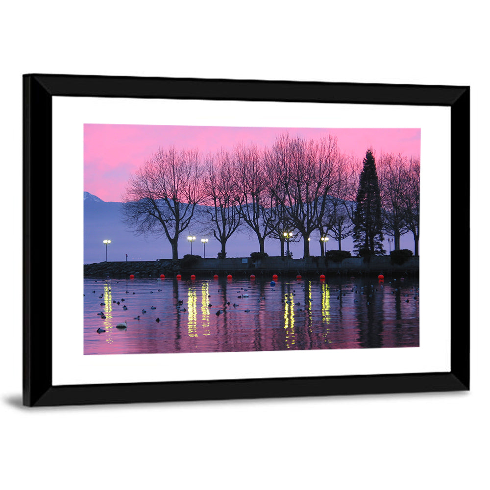 Lake Geneva Twilight Wall Art