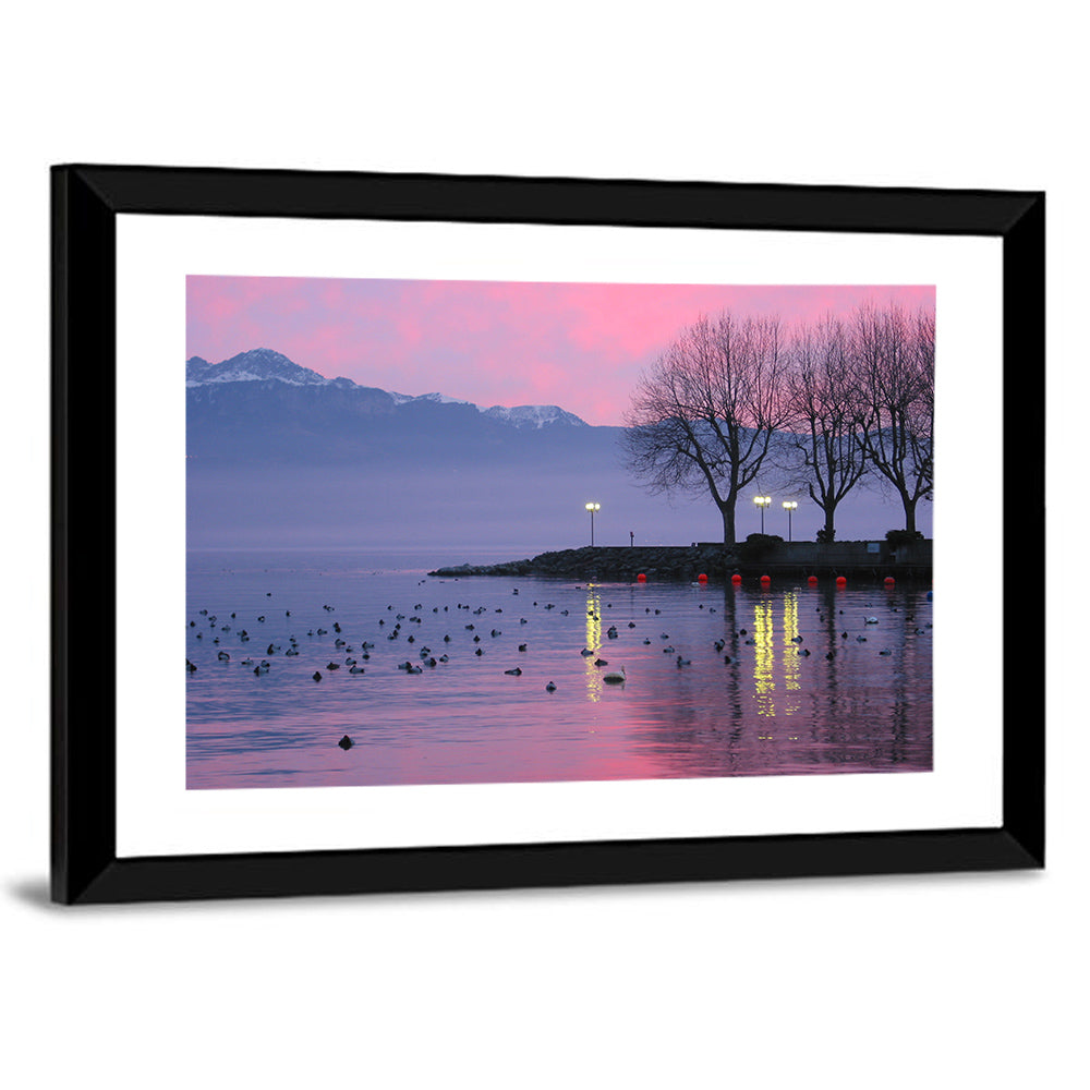 Lake Geneva Twilight Wall Art