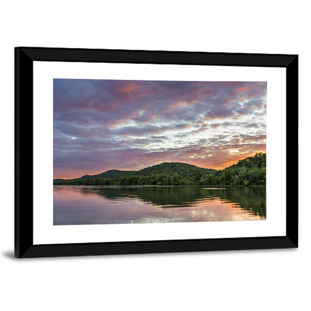 Ohio River Paden City at Dusk Wall Art