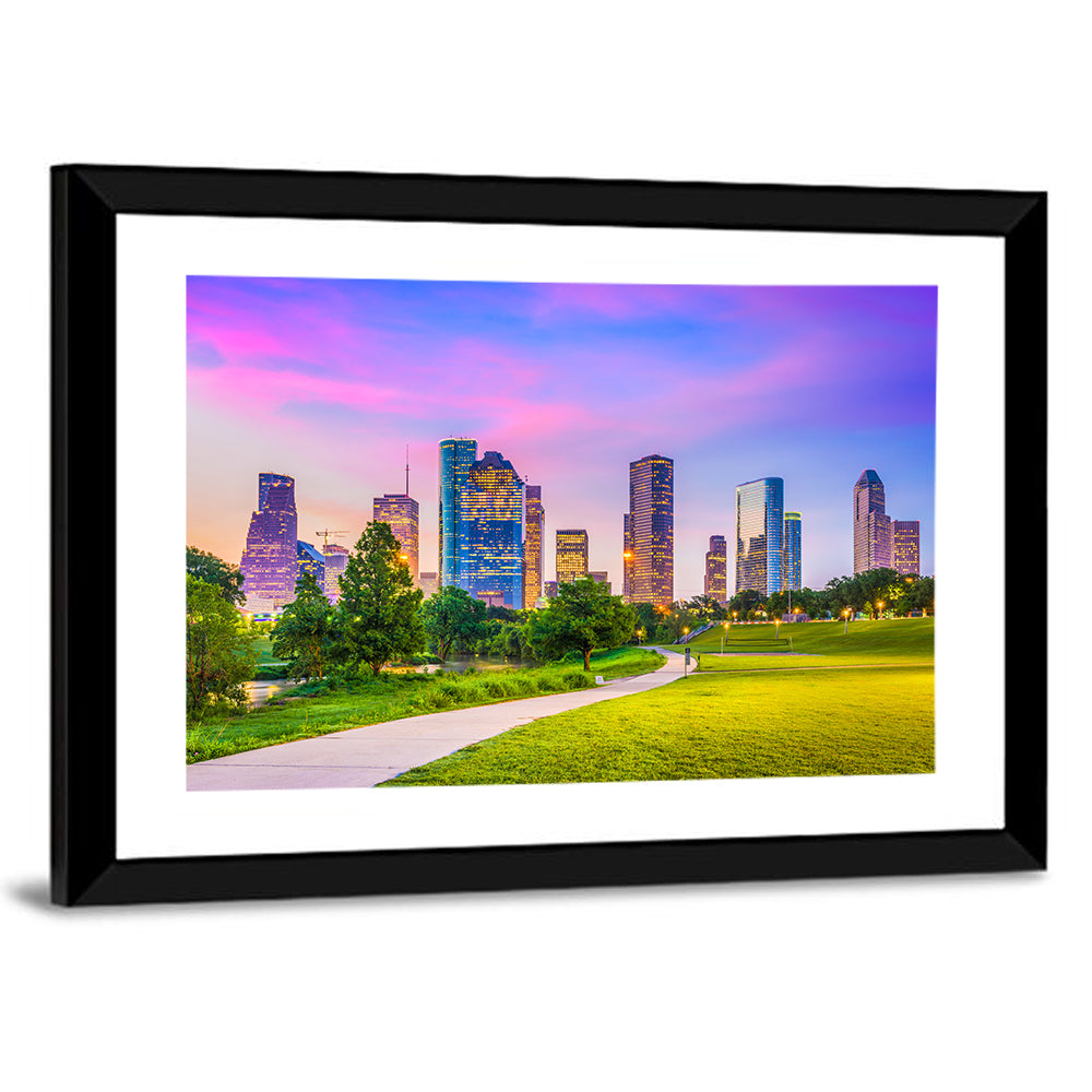 Houston Skyline at Dusk Wall Art