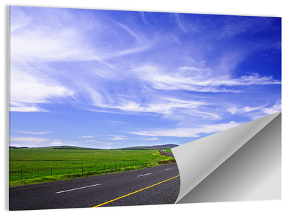 Road Through Green Fields Wall Art