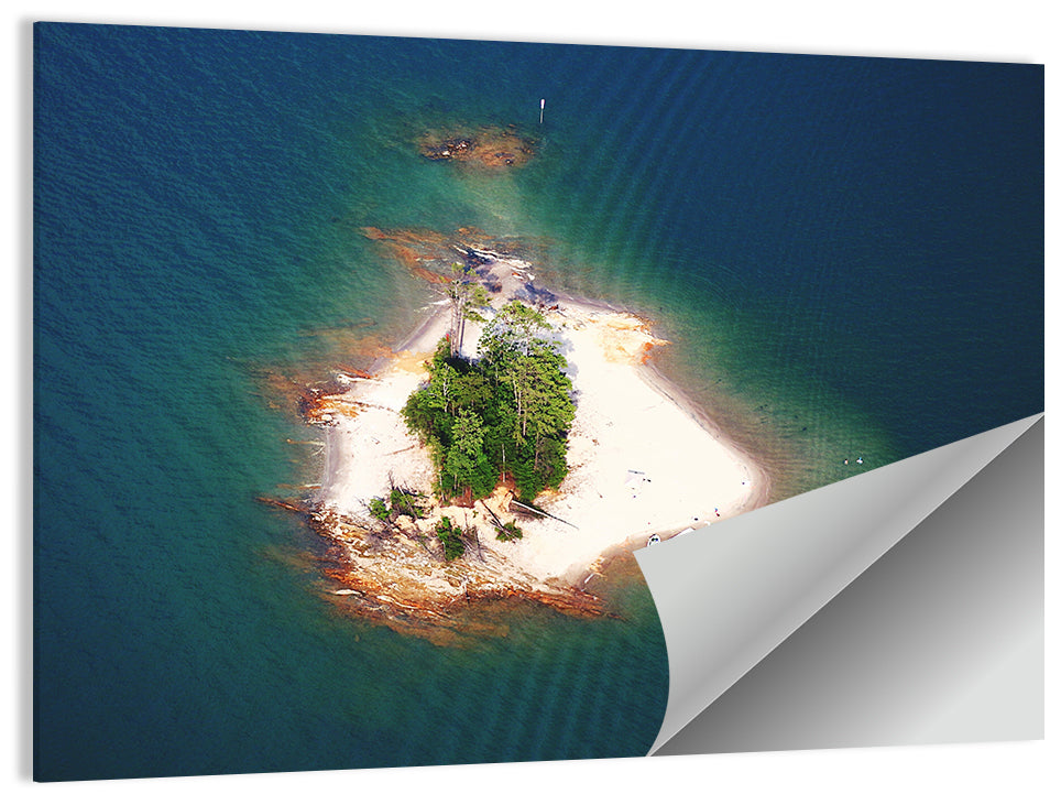 Lake Lanier Island Aerial View Wall Art