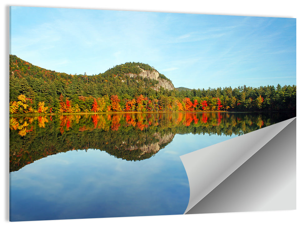 Echo Lake Autumn Reflection Wall Art