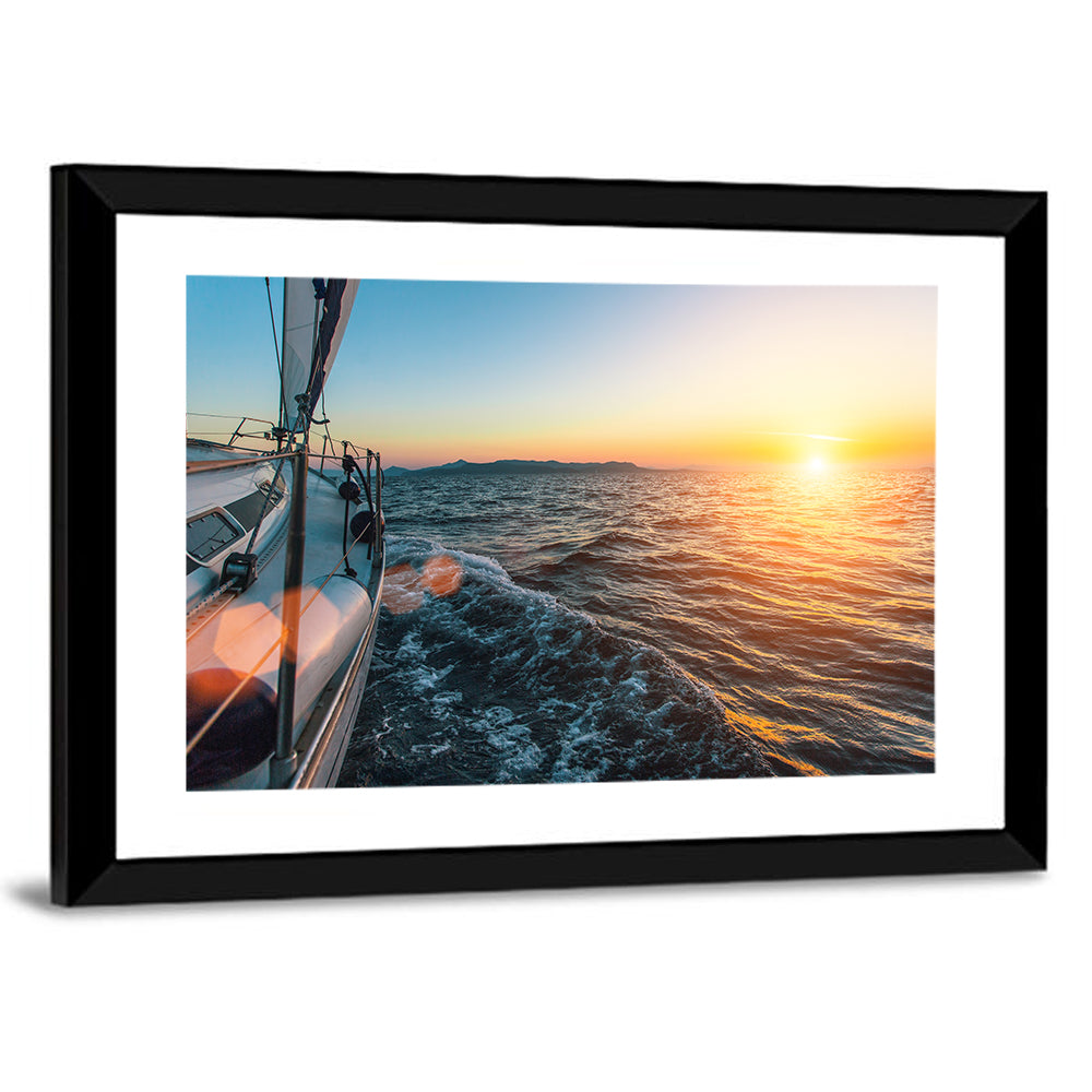 Sunset Sail from Deck Wall Art