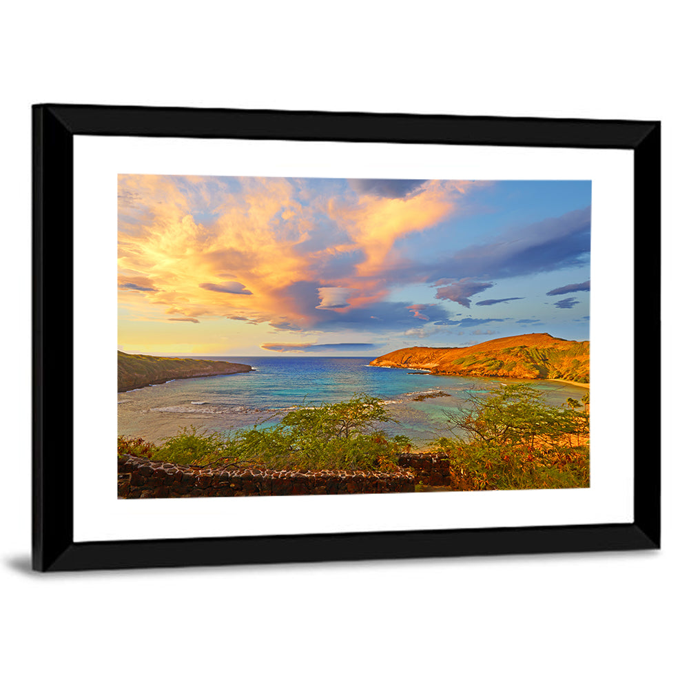Hanauma Bay Golden Hour Wall Art