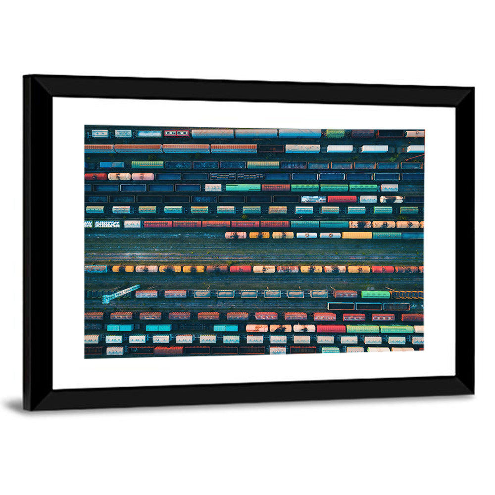 Aerial Freight Train Lines Wall Art
