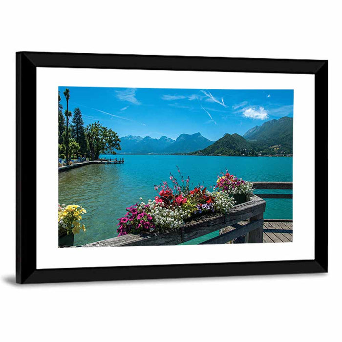Annecy Talloires Lake View Wall Art as a framed print