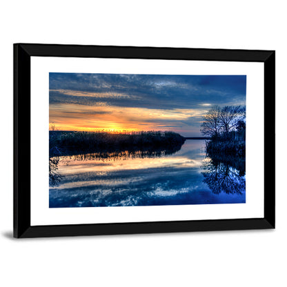 Louisiana Wetlands Sunset Wall Art