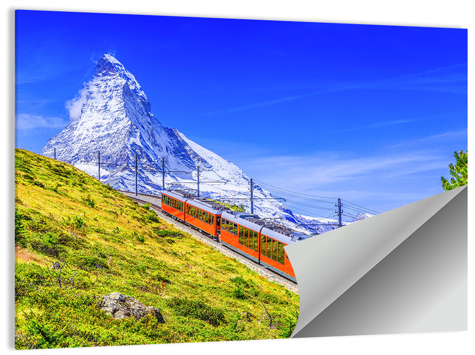 Matterhorn & Train Wall Art
