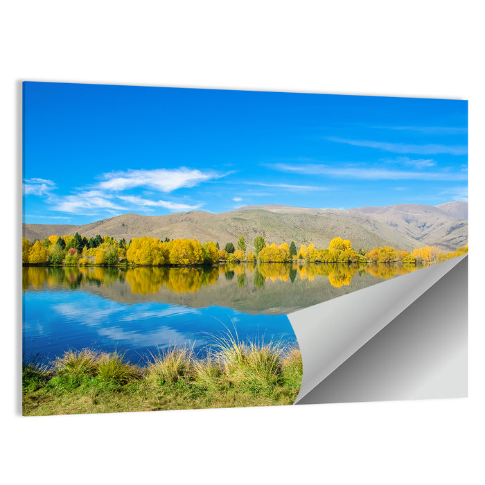 Ruataniwha Autumn Reflection Wall Art as a poster print