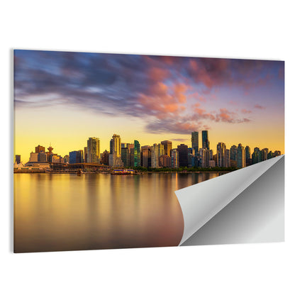 Vancouver Downtown Sunset Wall Art