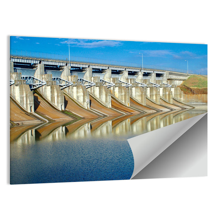 Lavon Dam Spillways Wall Art as a poster print