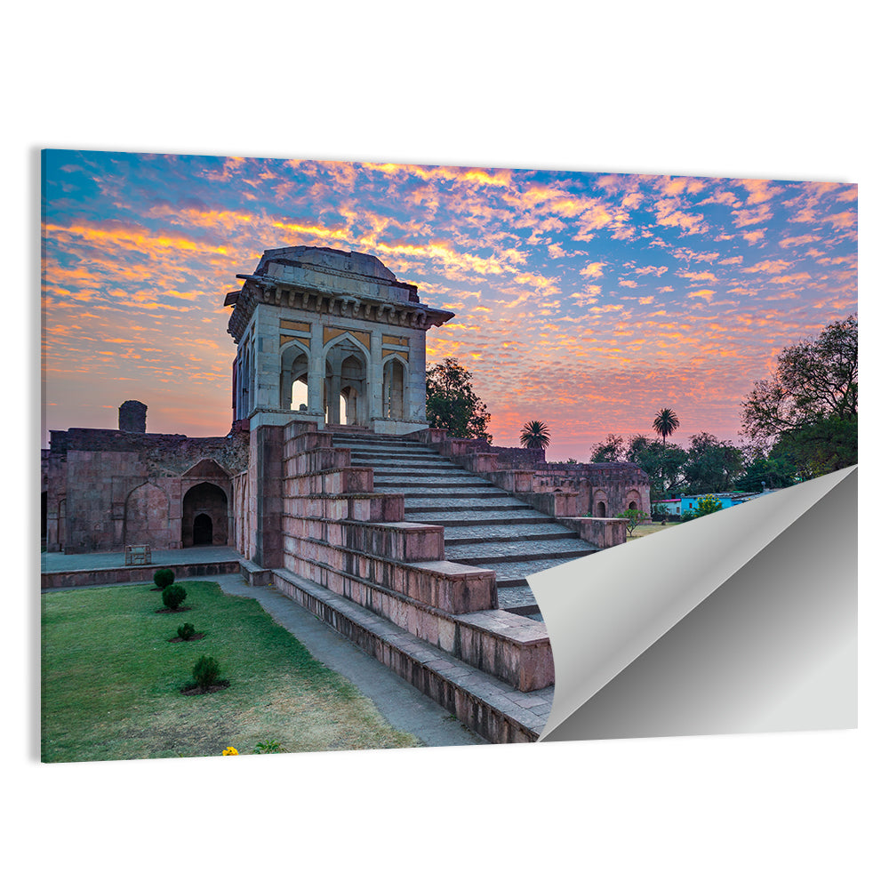 Jahaz Mahal Staircase at Sunset Wall Art