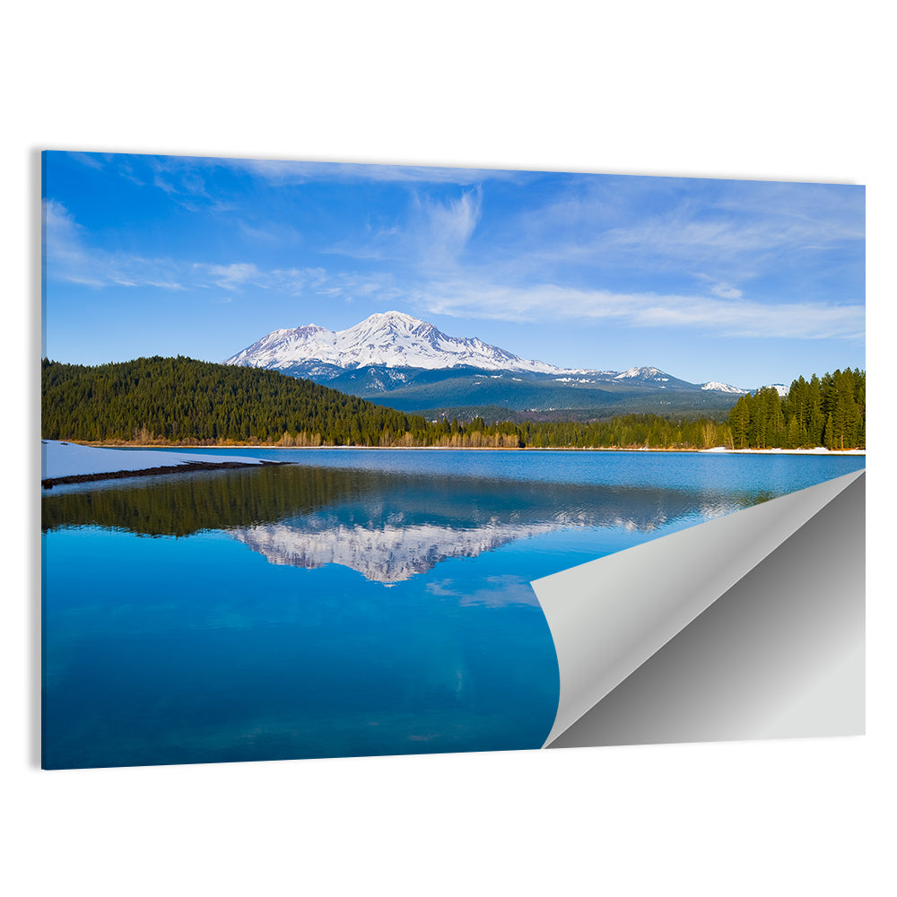 California Mountain Lake Reflection Wall Art
