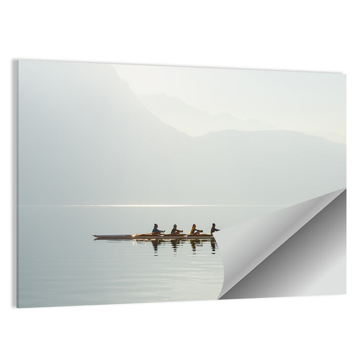 Four Rowers on Lake Lugano Wall Art as a poster print